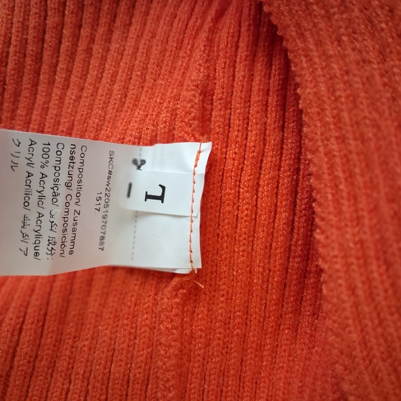 Source Unknown Orange Ribbed Cardigan - Picture 6 of 6